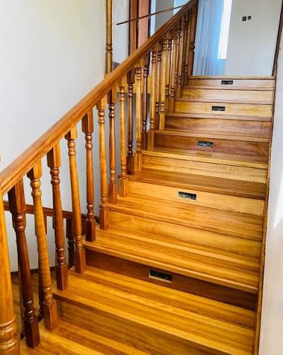 Mvule staircase