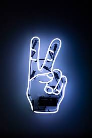5 out of 5 stars. Hd Wallpaper Peace Hand Sign Neon Light Studio Shot Indoors Illuminated Wallpaper Flare