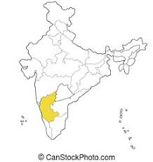 The capital city bangalore is one of the best places in india to live and it has an amazing weather throughout the year. Map Karnataka India Map Of Karnataka A Province Of India Canstock