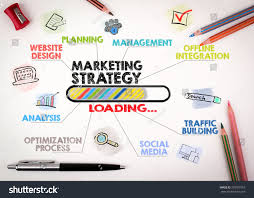 Marketing Strategy Concept Chart With Keywords And Icons On