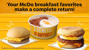 The menu is now largely black lettering against a white background. Mcdo Philippines On Twitter Your Breakfast Favorites Are Back For Good Complete Your Mornings By Ordering Via Mcdelivery Mcdonald S Drive Thru Or Take Out Also Available Via Grabfood And Foodpanda Available Only Until