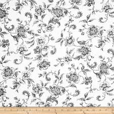 Black And White Toile Fabric By The Yard 108 Wide Whisper Print Floral Toile Black From Fabricdotcom Designed By Studio Rk For Kaufman Fabrics This Extra Wide Floral Toile Toile Fabric Fabric Wall