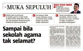 Keselamatan diri tidak boleh dikompromi. Sampai Bila Sekolah Agama Tak Selamat