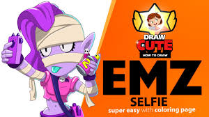 She has moderate health and moderate damage output, but has a very wide and long range. How To Draw Emz Taking A Selfie Brawl Stars Draw It Cute