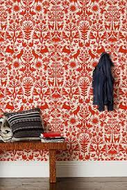 Hygge West Contemporary Wallpaper Red Wallpaper Modern Wallpaper