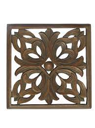 Craftrail Carved Wood Wall Plaques Floral Wood Wall Hanging Rustic Natural Brown Wood Wall Decor Size 12 S Wood Wall Plaques Wood Wall Decor Wall Plaques