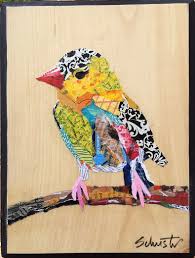 Torn Paper Collage By Karla Schuster Very Nice Paper Collage Art Fabric Art Textile Art