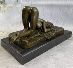 Amazon.com: Large Nude Girl Doggy Style Porn Star Sex in High Heels Bronze  Sculpture Statue