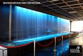 Glass water wall | water feature. Water Curtain Magical Production Llc Dubai