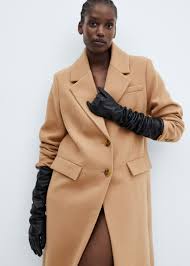 Image result for Mango Wool Mix Buckle Fastened Coat