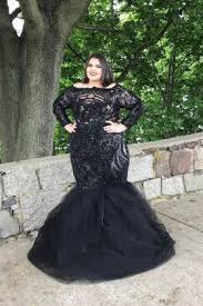 Black And Gold Formal Dress Plus Size Plus Size Black Sequin And Tulle Trumpet Prom Dress Plus Size Prom Dresses Prom Dresses With Sleeves Black Mermaid Prom Dress
