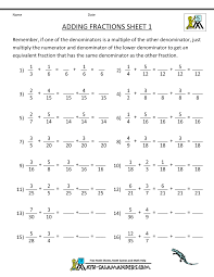 Adding Subtracting Fractions Worksheets Fractions Worksheets Adding And Subtracting Fractions Fraction Word Problems