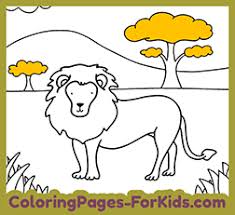 306 1 4 tired of boring old crayon. Lion Coloring Page For Kids
