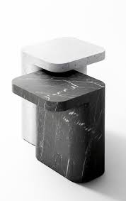 Black And White Marble Side Table Jean Louis Iratzoki S Petra Side Tables In Black Marquina And White Carrara Marbles Marble Side Tables Marble Accessories Marble Coffee Table