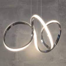 The pendant light features a chrome finish and luminous infinity loops that catch the eye. Artika Swirl Led Pendant Light Costco Uk