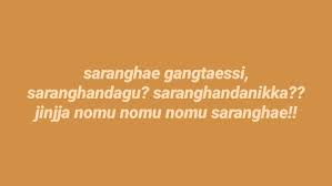 Istilah ini sering digunakan sebagai bentuk ucapan perasaan cinta kepada seseorang. Tulisan Saranghae