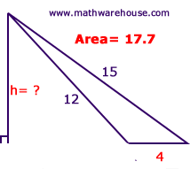 Price per ft2 = $200,000 ÷ 2,000 ft2. Find Height Of Triangle Given Area Step By Step Tutorial With Examples And Pictures