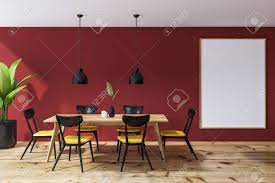 Modern Dining Room Interior With Red Walls Wooden Floor Wooden Stock Photo Picture And Royalty Free Image Image 113595455 Shop target for red dining chairs & benches you will love at great low prices.