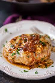 Put chops and sauce in large casserole dish (sauce should cover meat) bake in oven 350 degrees for 1 1/2 hours. Campbell S French Onion Soup Recipes Pork Chops