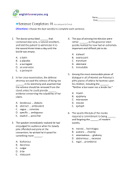Sentence Completion 18 Low Advanced Sat Level Commitment definition, the act of committing. sentence completion 18 low advanced