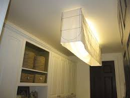 Sew a wide hem on each long side of a strip of lightweight cloth about 12 inches across. 9 Best Kitchen Light Fixture Covers Ideas Fluorescent Light Covers Light Fixture Covers Fluorescent Light