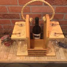 Rustic Wine Caddy Wine Carrier Wine Tote Two Bottles Housewarming Gift Estantes De Vino Cajas De Vino Botellas De Vino