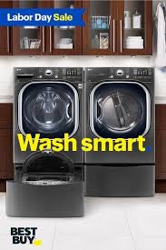 This Lg Smart Laundry Pair Lets You Download Custom Cycles Using The Smartthinq App For Things Like Ba Cool Things To Buy Rental Home Decor Laundry Room Design