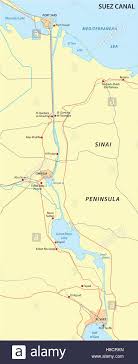 The suez canal tolls are annually revised to make sure they are coping with the market conditions. Map Of The Suez Canal Stockfotos Und Bilder Kaufen Alamy