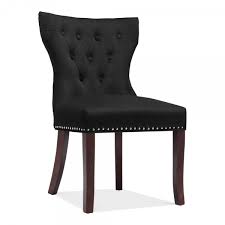 Champion tufted light beige fabric dining chair. Black Velvet Regent High Back Dining Chair Upholstered Chairs
