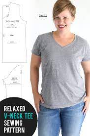 Stop when you reach the bottom. How To Make A V Neck T Shirt Sewing Pattern And Tutorial It S Always Autumn