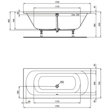 Eckbadewannen von ideal standard haben einiges zu bieten. Ideal Standard Hotline Neu Duo Badewanne 170 X 75 Cm K274901 Megabad