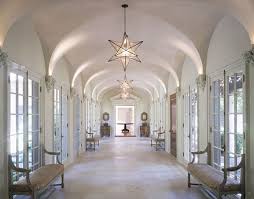 Moravian Star Pendant Lights Through The Front Door