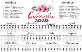 Uk 2020 Calendar With Holidays Printable Template Pdf Word Holiday Printable Templates Holiday Printables Holiday Calendar