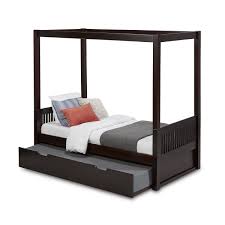 Sleep soundly in modern beds. Canopy Bed With Trundle Mission Headboard Black