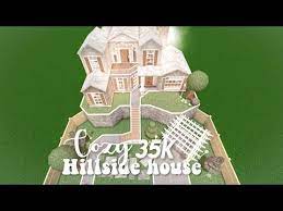 35k Cozy Hillside House Bloxburg Speedbuild Youtube Hillside House Cottage House Designs House Decorating Ideas Apartments