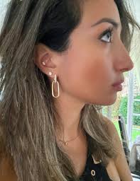 Shop The Look: Créoles femmes Or Fin 18 Carats, Clous d'oreilles Brillants  XL