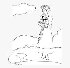 If coloring is one of your favorite things these will be extra special. Free Coloring Page How To Draw Mary Poppins Julie Mary Poppins Disegni Da Colorare Hd Png Download Kindpng