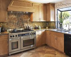 Image Result For Maple Cabinets With Slate Backsplash Kitchen Backsplash Designs Mediterranean Kitchen Design Rustic Kitchen