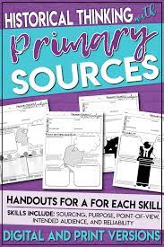 These Handouts Are Designed To Help Students Hone Their Historical Thinking Skills Mor Teaching History High School Historical Thinking Skills Teaching History