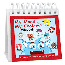 the original mood flipbook for kids 20 different moods emotions autism adhd help kids identify feelings and make positive choices laminated pages