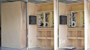 Garage cabinets in natural wood grain designs. Garage Hand Tool Storage Cabinet Plans Her Tool Belt