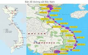 Bản đồ đường sắt Bắc Nam chi tiết nhất