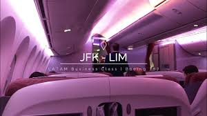 Trip Report Latam New York Lima Business Boeing 787 9 Seat 4a Youtube