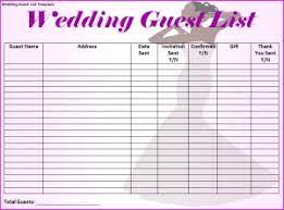 How many guests are at a wedding? Wedding Guest List Template Excel Word Templates