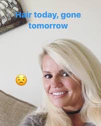 'so after years and years of putting extensions after extensions in my hair from tapes to micro rings even bloody glue i've started to go. Kerry Katona Shocks Fans As She Unveils Her Dramatic New Look After Cutting Her Blonde Hair Into A Short Crop And Dying It Purple