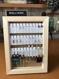 仕切り板が大活躍 ディスプレイ風ピアススタンド by miya5さん インテリア 収納 手作りインテリア 100円 収納棚の作り方