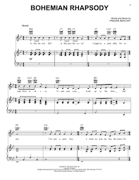 Queen Bohemian Rhapsody Sheet Music And Printable Pdf Music Notes Sheet Music Piano Sheet Music Violin Sheet Music