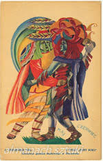 Grafika oryginalna kolorowy drzeworyt według projektu zofii stryjeńskiej wianki z 1936roku. Pocztowka Zofia Stryjenska Pory Roku Rr 7150577297 Oficjalne Archiwum Allegro