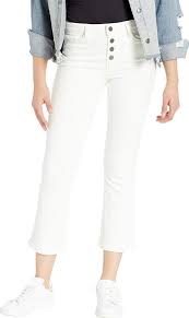 Sanctuary Womens Connector Kick Crop Exposed Fly Jeans In