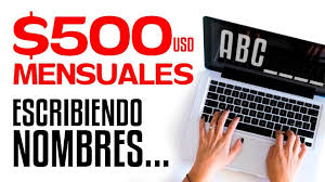 Como Ganar Dinero Escribiendo Nombres Por Internet Nuevo Metodo Para Trabajar Desde Casa Youtube Como Ganar Dinero Ganar Dinero Ganar Dinero Por Internet